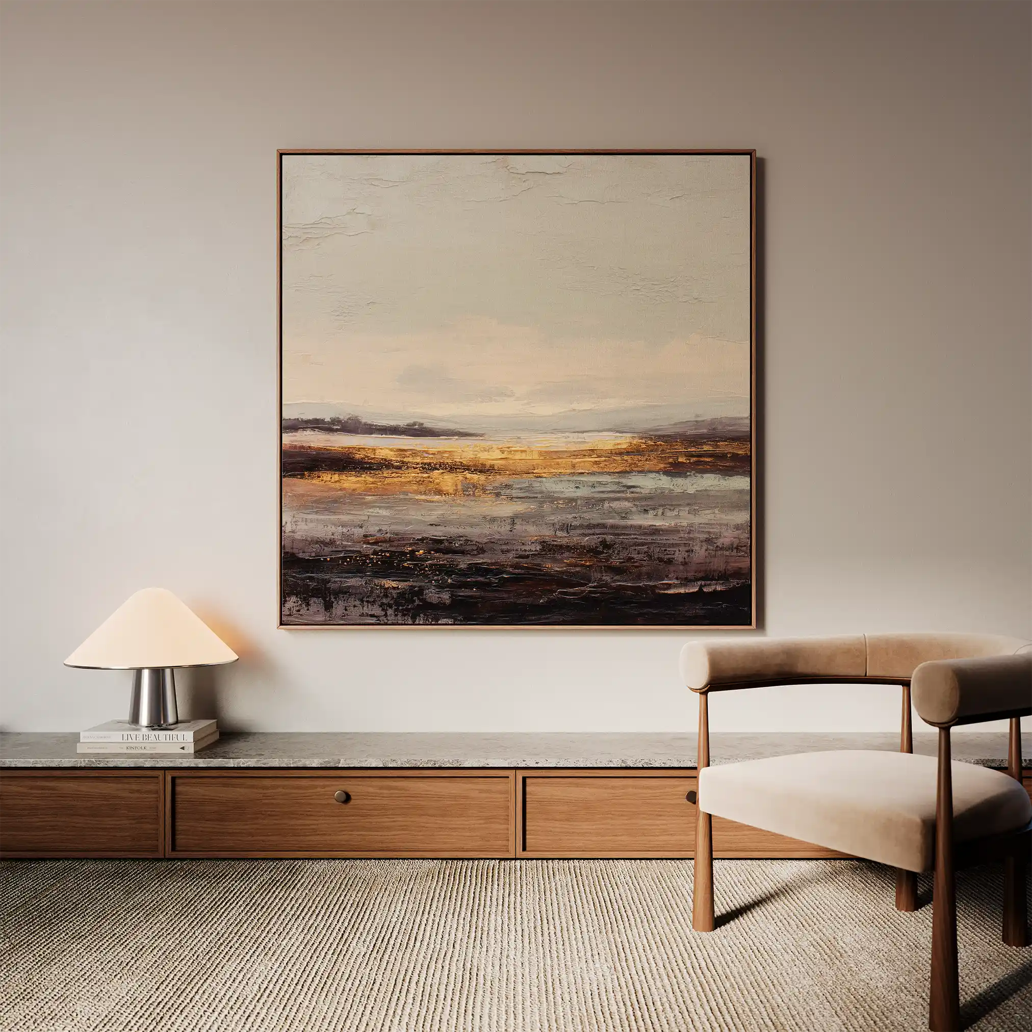 Abstract 983 Canvas Art 60 x 60 cm / Black