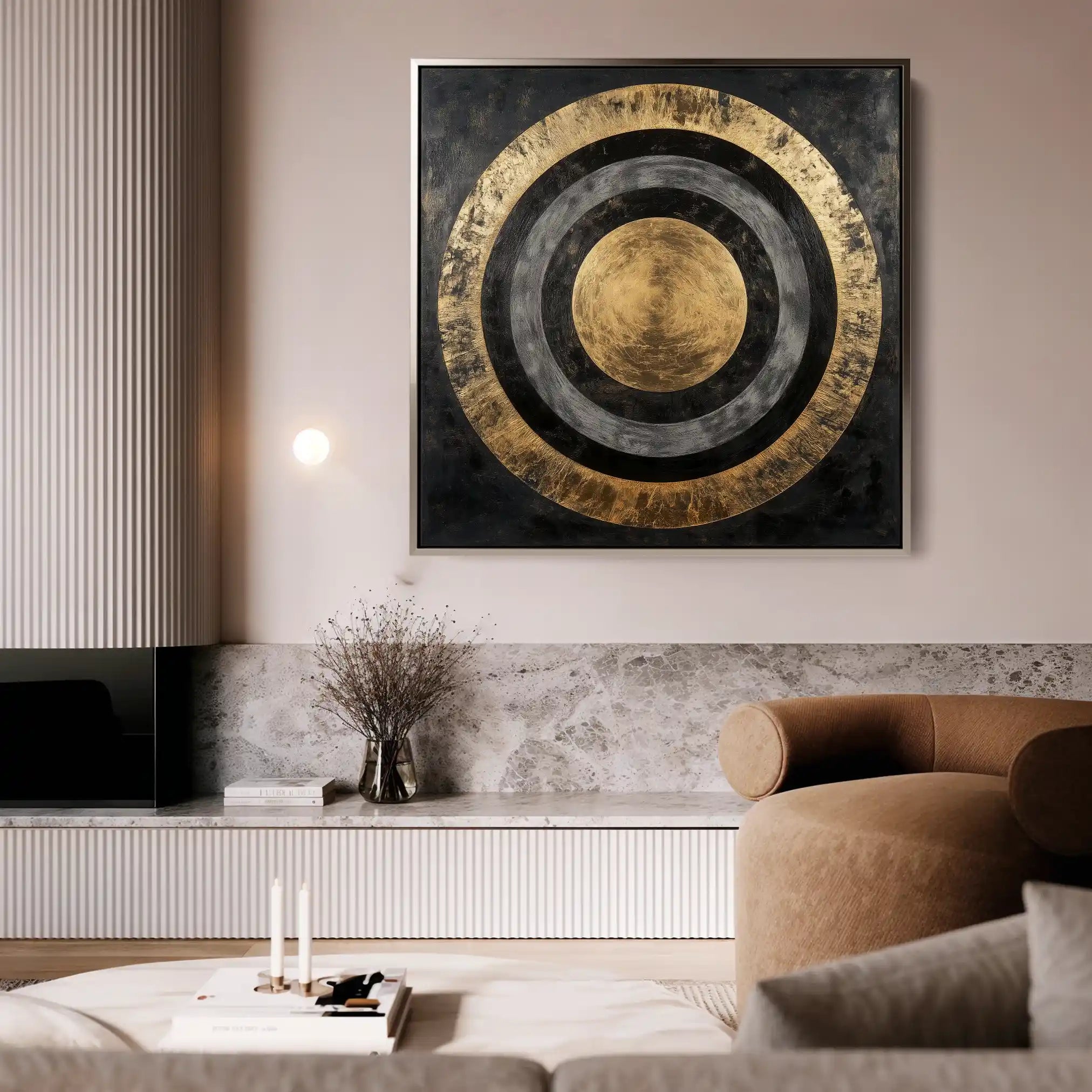 Abstract 984 Canvas Art 60 x 60 cm / Black
