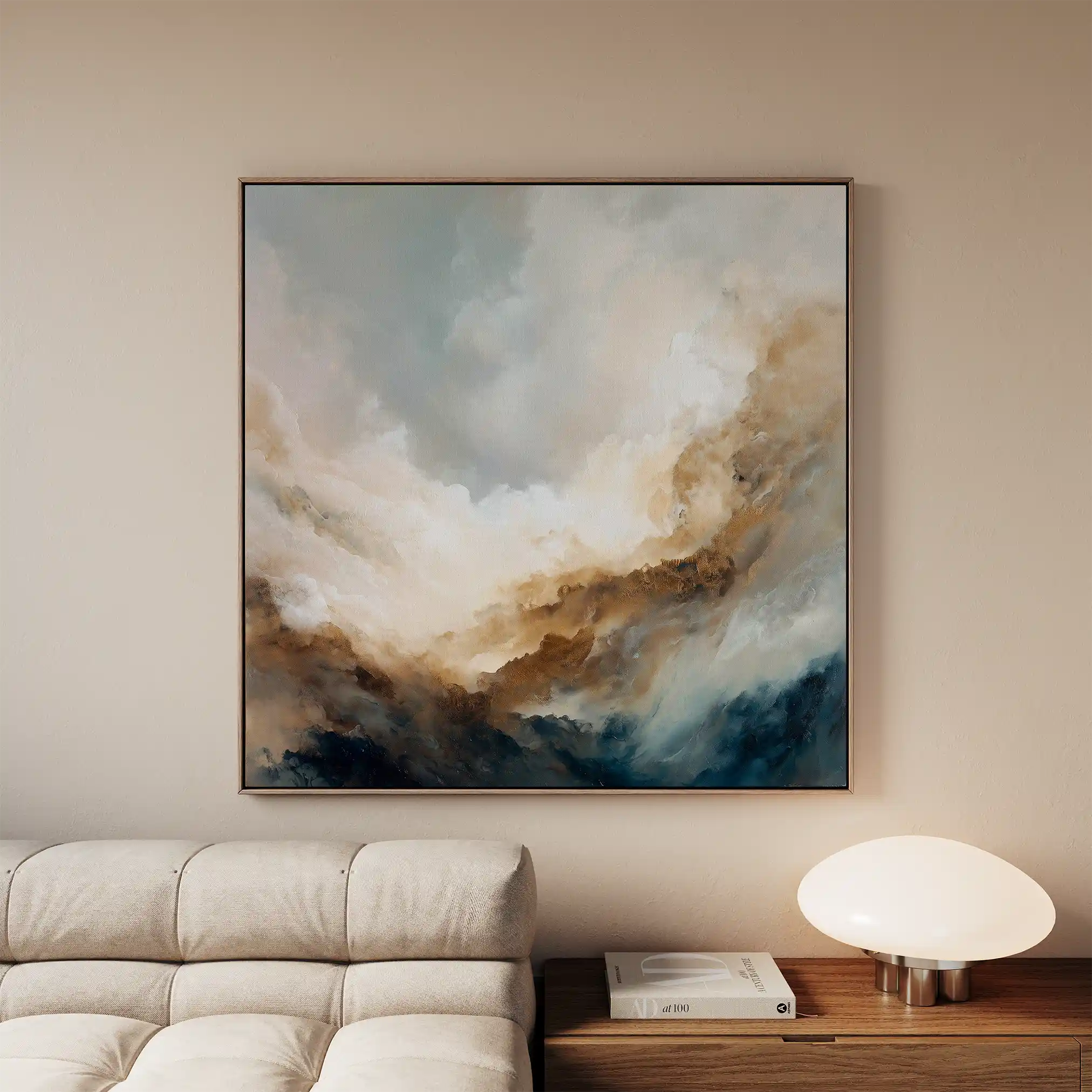 Abstract 985 Canvas Art 60 x 60 cm / Black