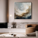 Abstract 985 Canvas Art 60 x 60 cm / Black