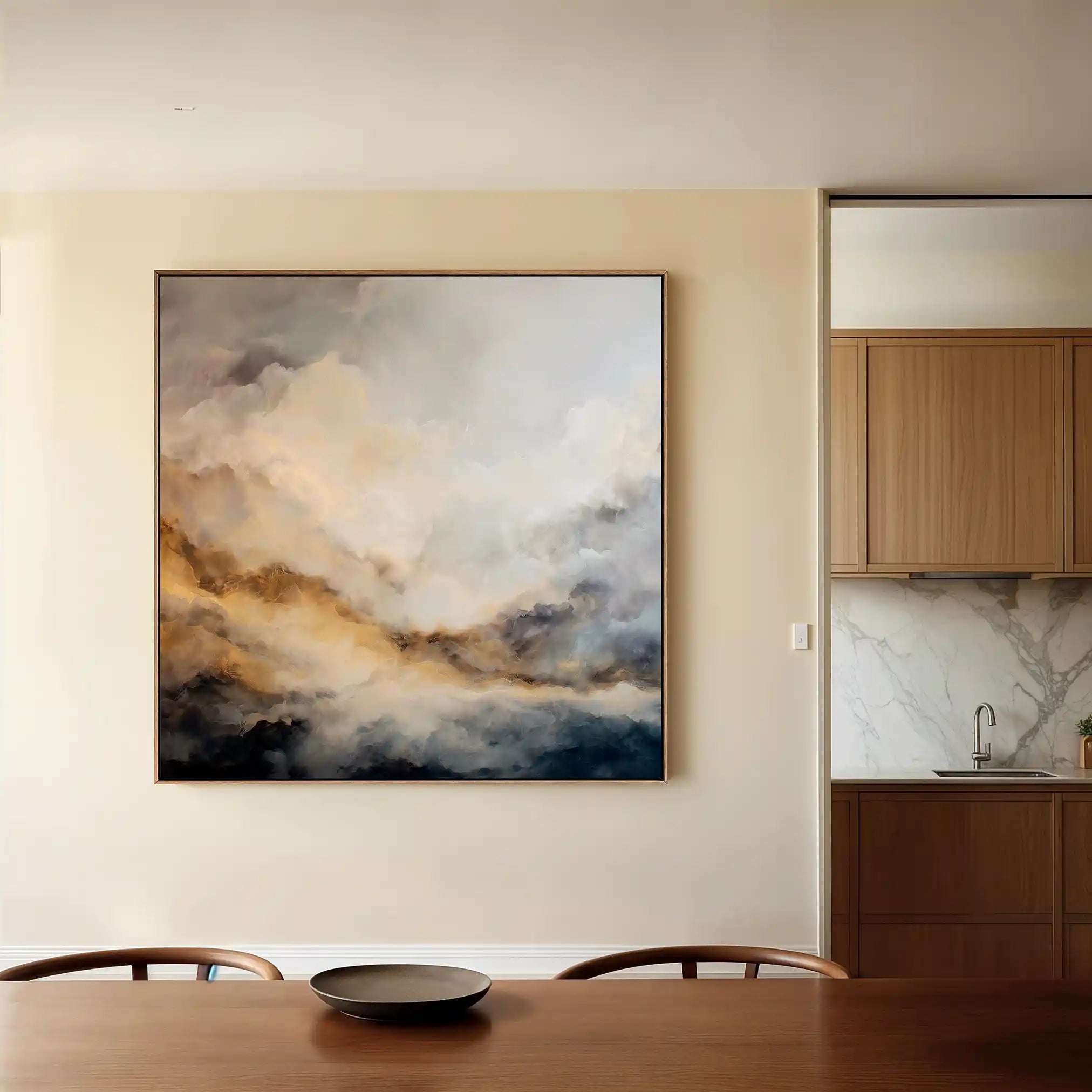 Abstract 986 Canvas Art 60 x 60 cm / Black