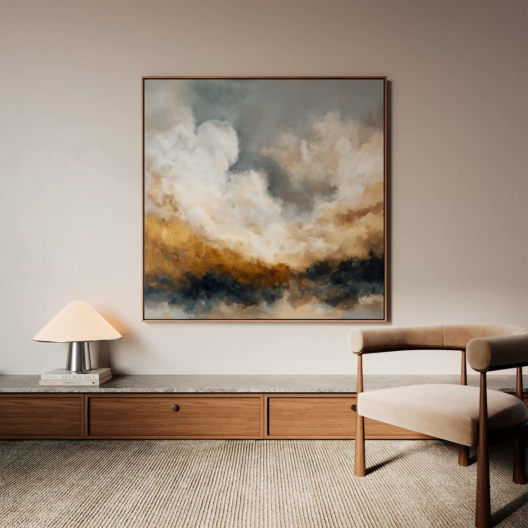 Abstract 987 Canvas Art 60 x 60 cm / Black