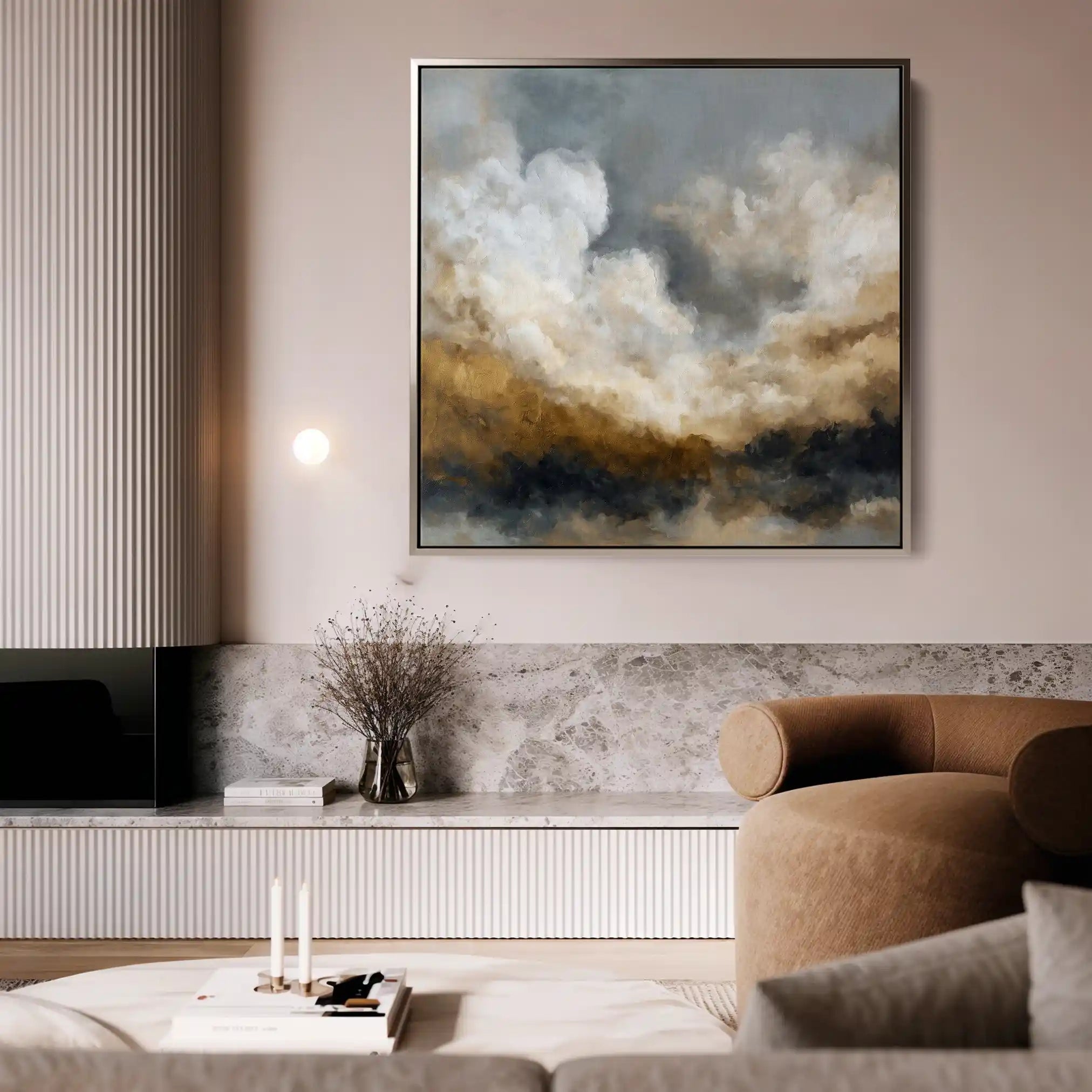 Abstract 987 Canvas Art 60 x 60 cm / Black
