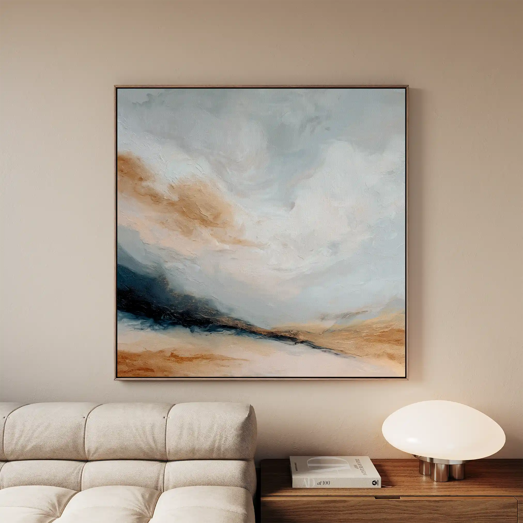 Abstract 988 Canvas Art 60 x 60 cm / Black