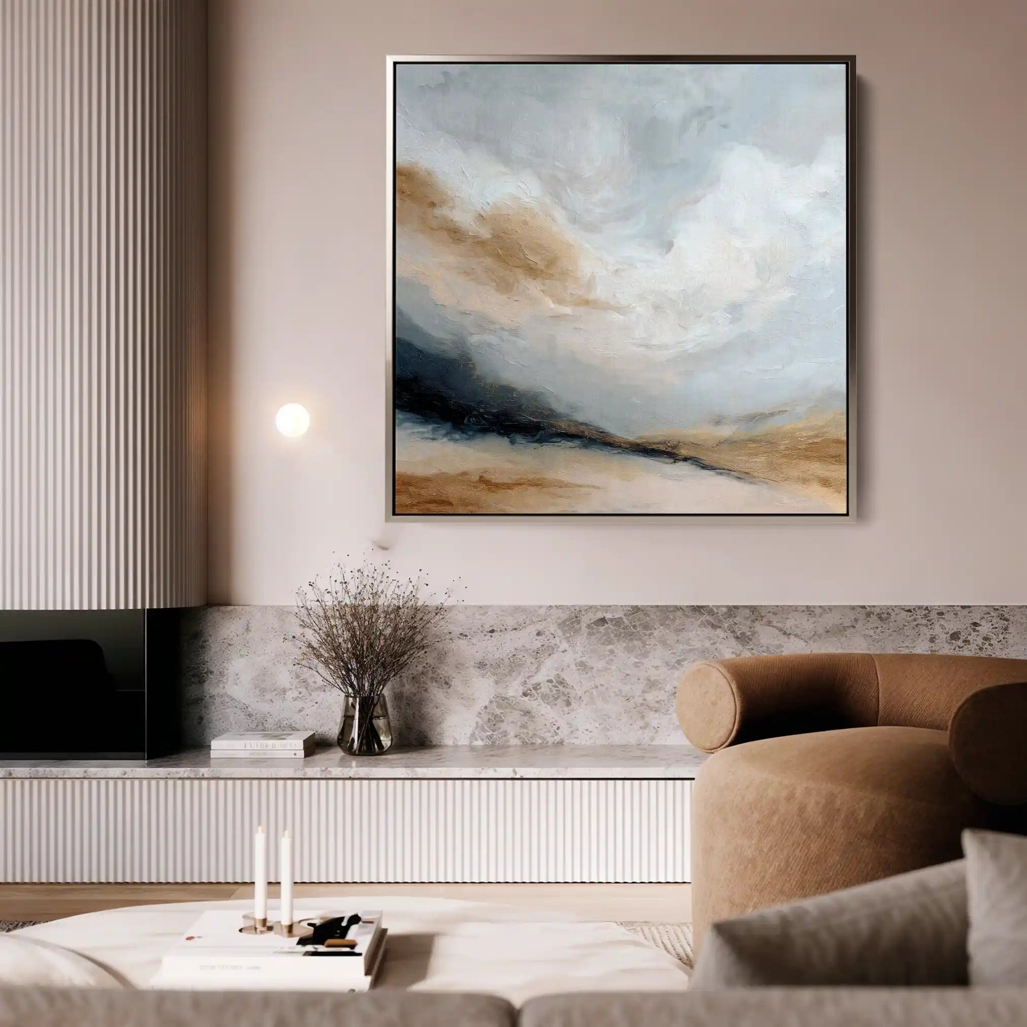 Abstract 988 Canvas Art 60 x 60 cm / Black
