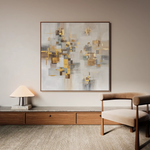 Abstract 989 Canvas Art 60 x 60 cm / Black