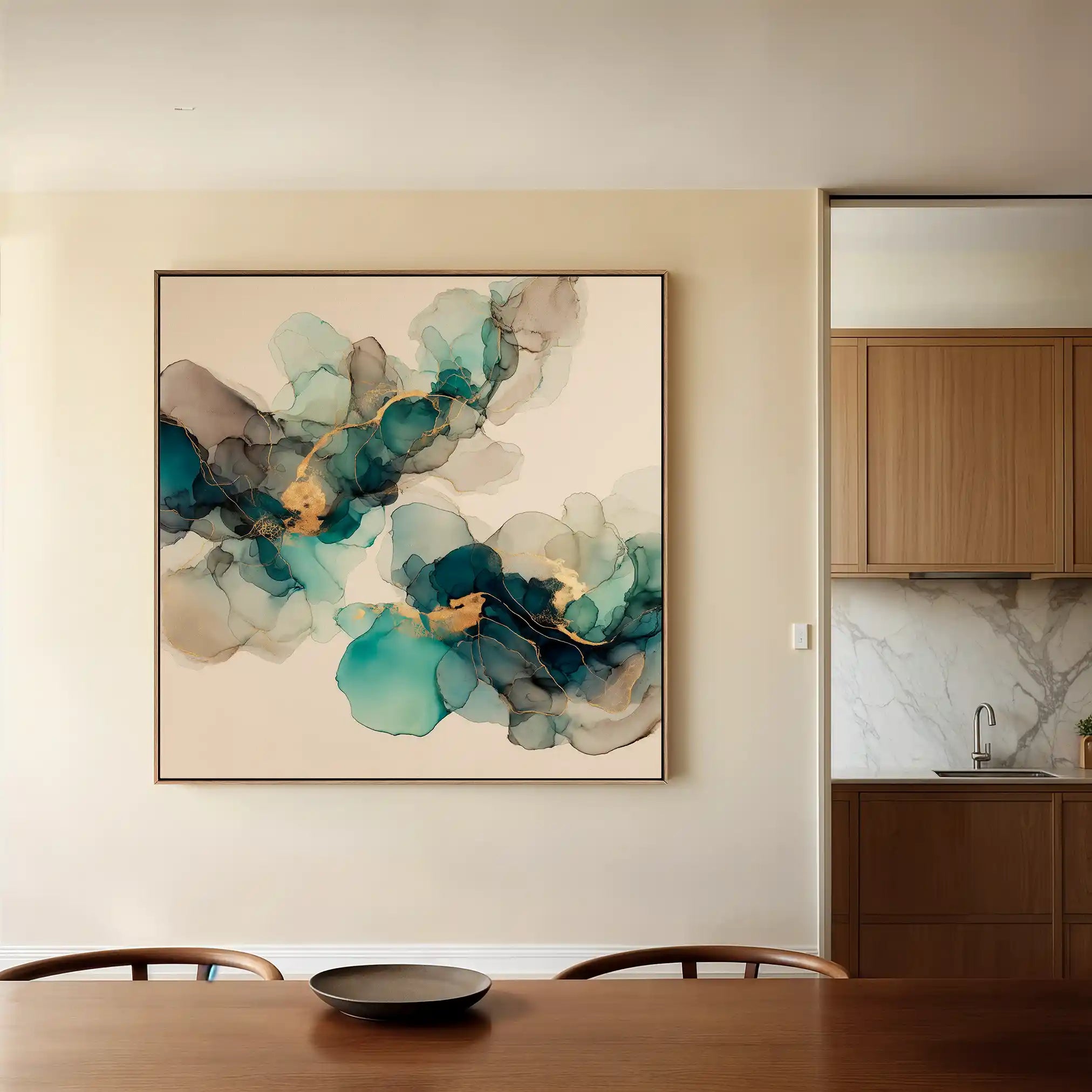 Abstract 990 Canvas Art 60 x 60 cm / Black