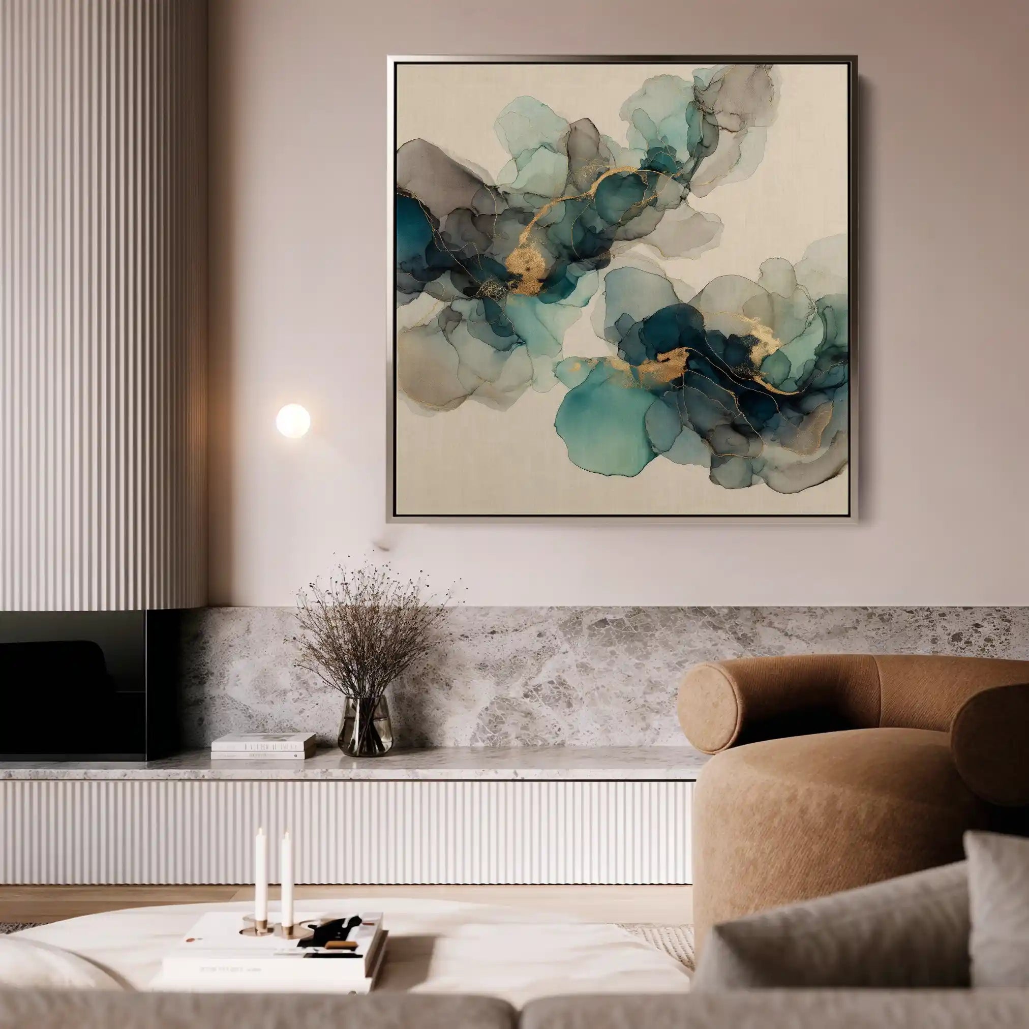 Abstract 990 Canvas Art 60 x 60 cm / Black
