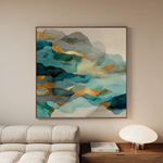 Abstract 991 Canvas Art 60 x 60 cm / Black