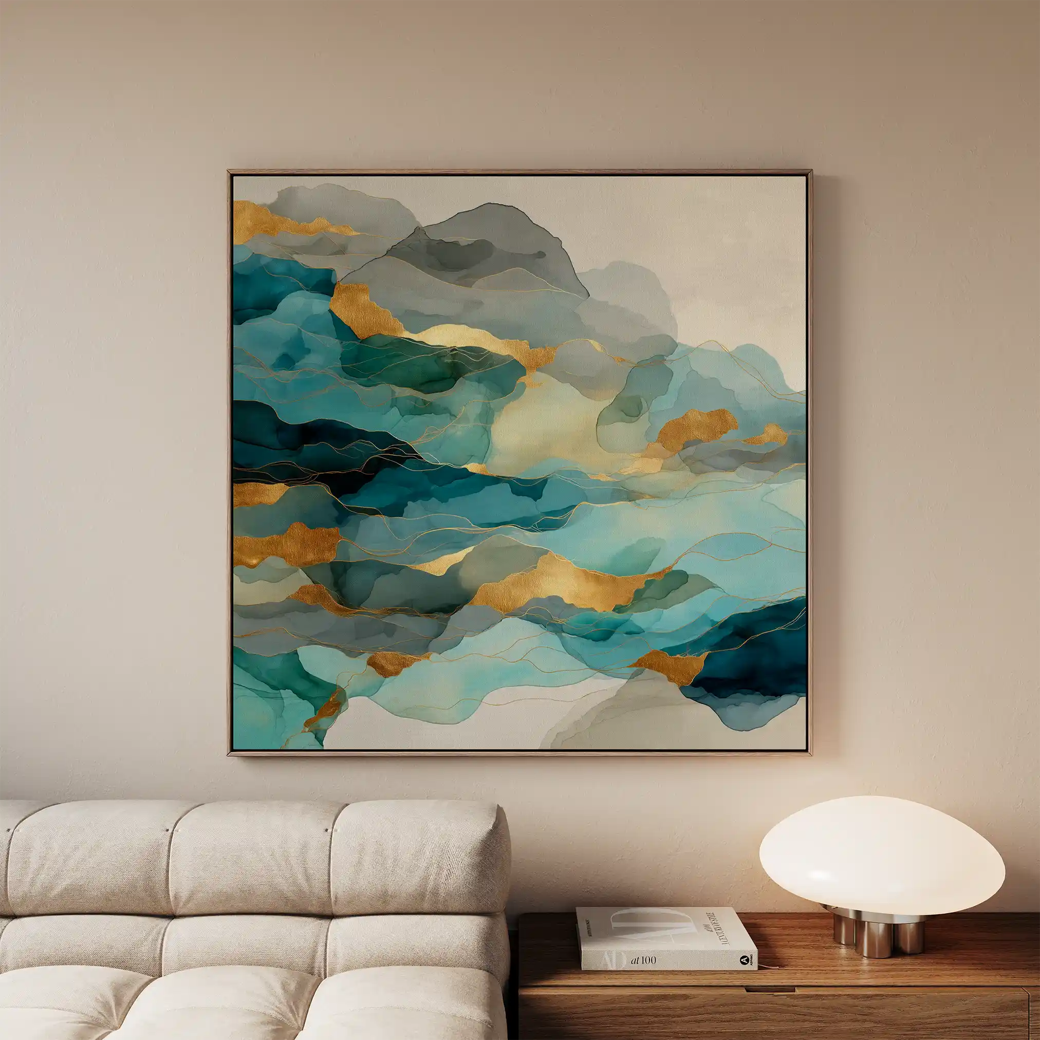 Abstract 991 Canvas Art 60 x 60 cm / Black