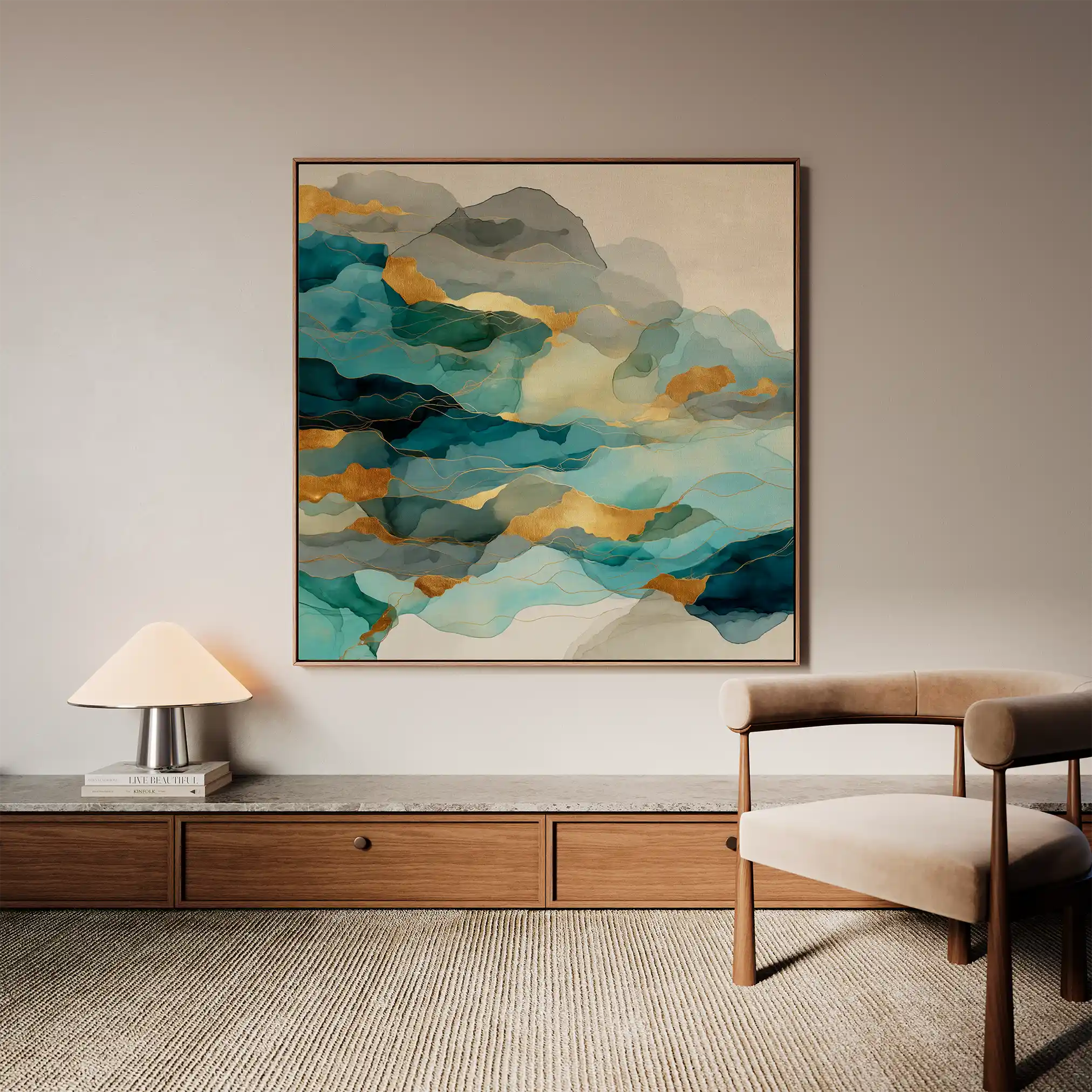 Abstract 991 Canvas Art 60 x 60 cm / Black