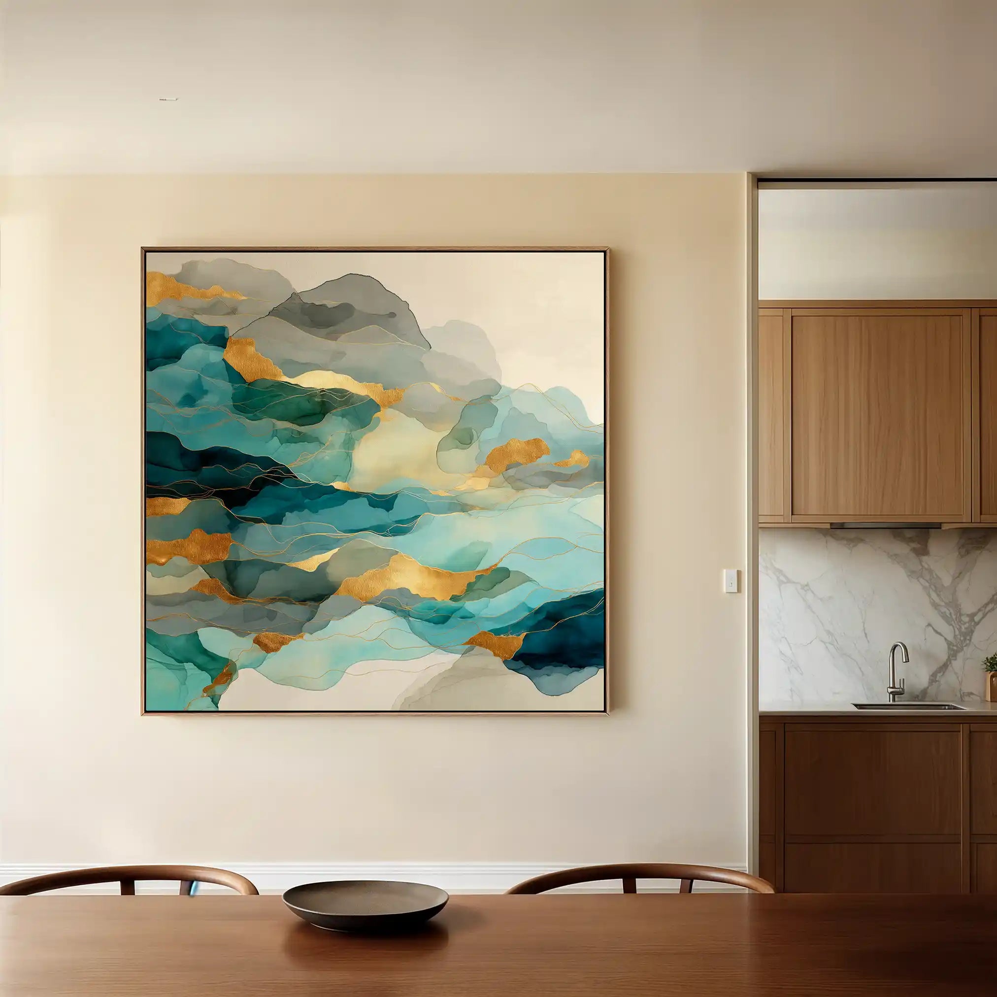 Abstract 991 Canvas Art 60 x 60 cm / Black