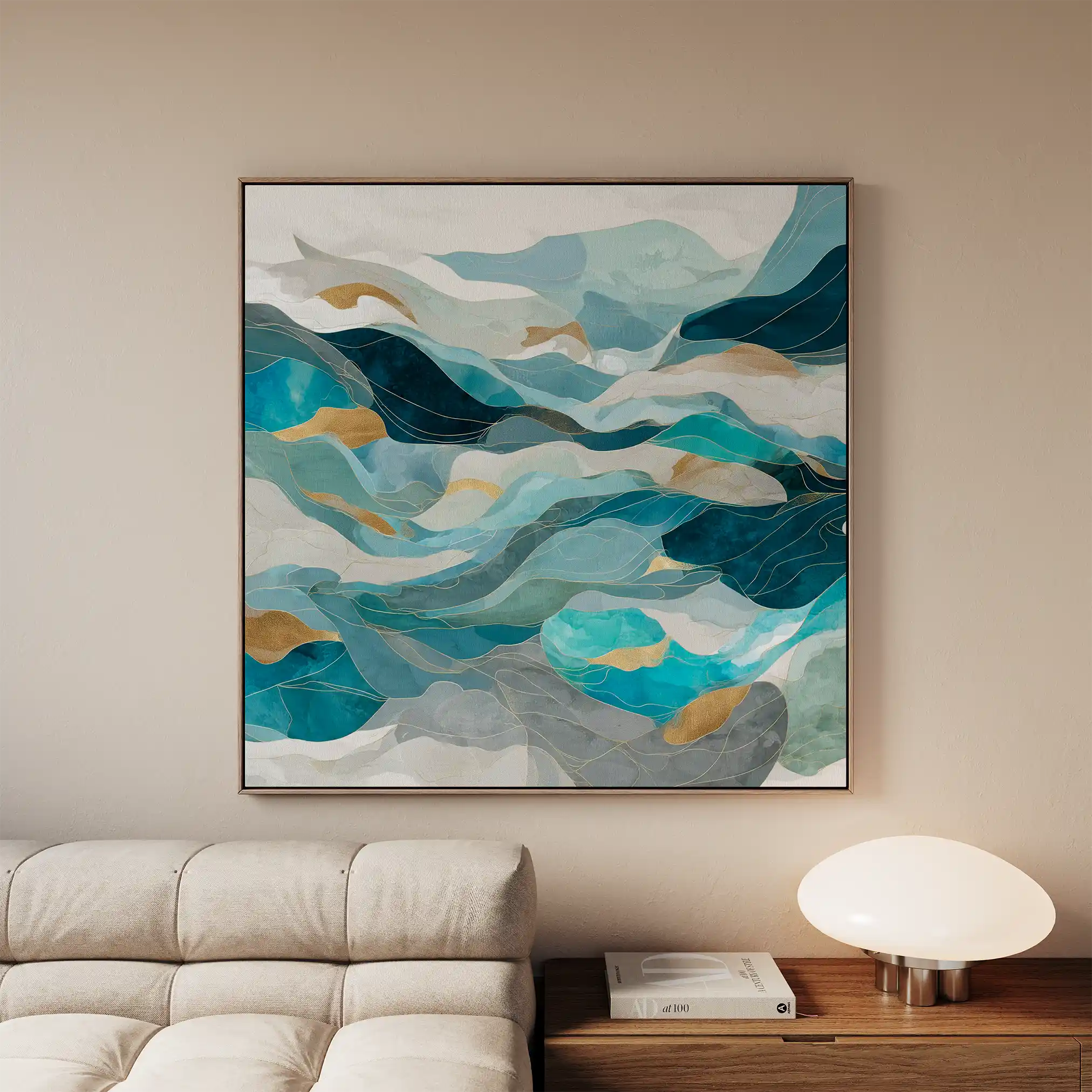 Abstract 992 Canvas Art 60 x 60 cm / Black