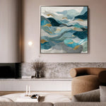 Abstract 992 Canvas Art 60 x 60 cm / Black
