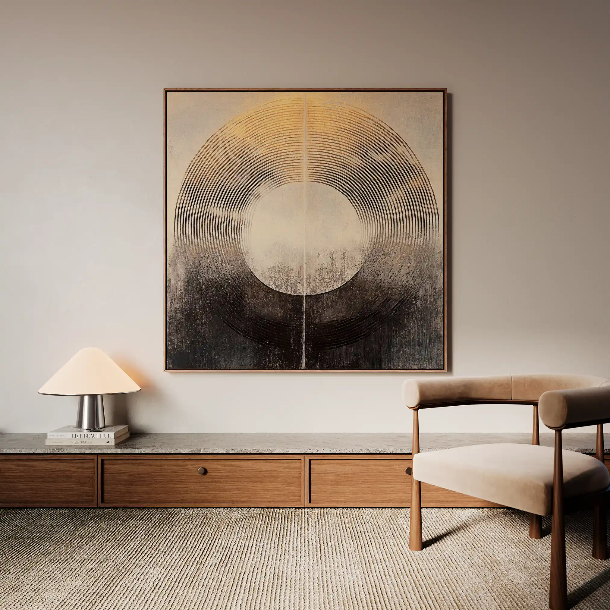 Abstract 993 Canvas Art 60 x 60 cm / Black