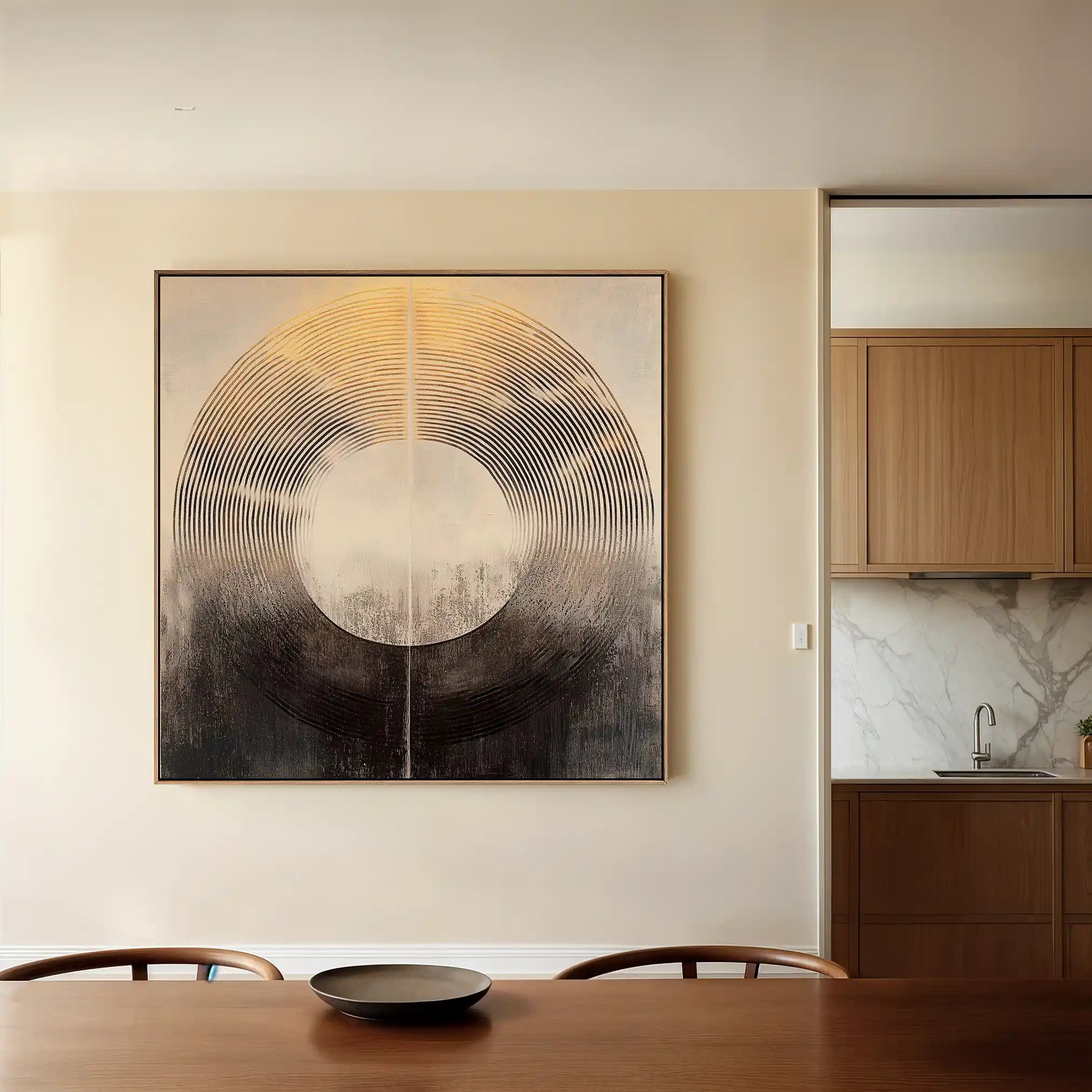 Abstract 993 Canvas Art 60 x 60 cm / Black