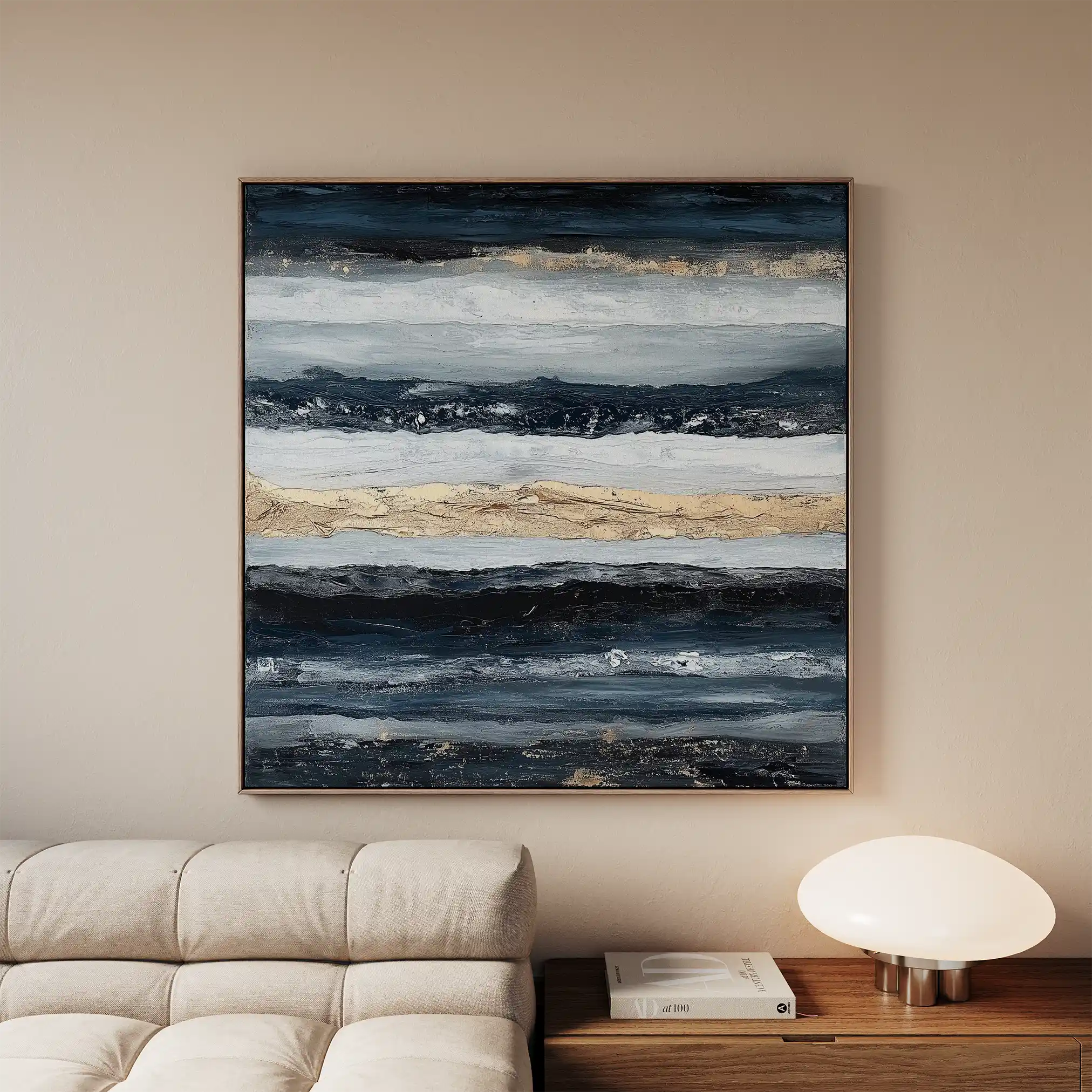 Abstract 996 Canvas Art 60 x 60 cm / Black